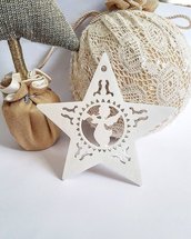Stampo in silicone stella natalizia ornamento natak con angelo traforato