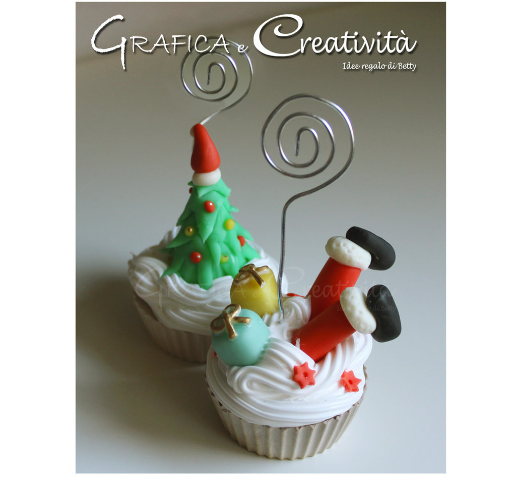 Cupcake segnaposto/portafoto per Natale - Feste - Natale - di Grafi