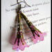 FLOWERS COLLECTION-"CYCLAMEN" LUCITE TRUMPET FLOWER EARRINGS-ORECCHINI VINTAGE CON FIORE IN LUCITE  
