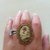 anello cammeo carte da gioco siciliane sicilia  barocco ottone oro 