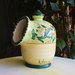 Portasale saliera in ceramica siciliana decorata a mano. Le ceramiche di Ketty Messina.