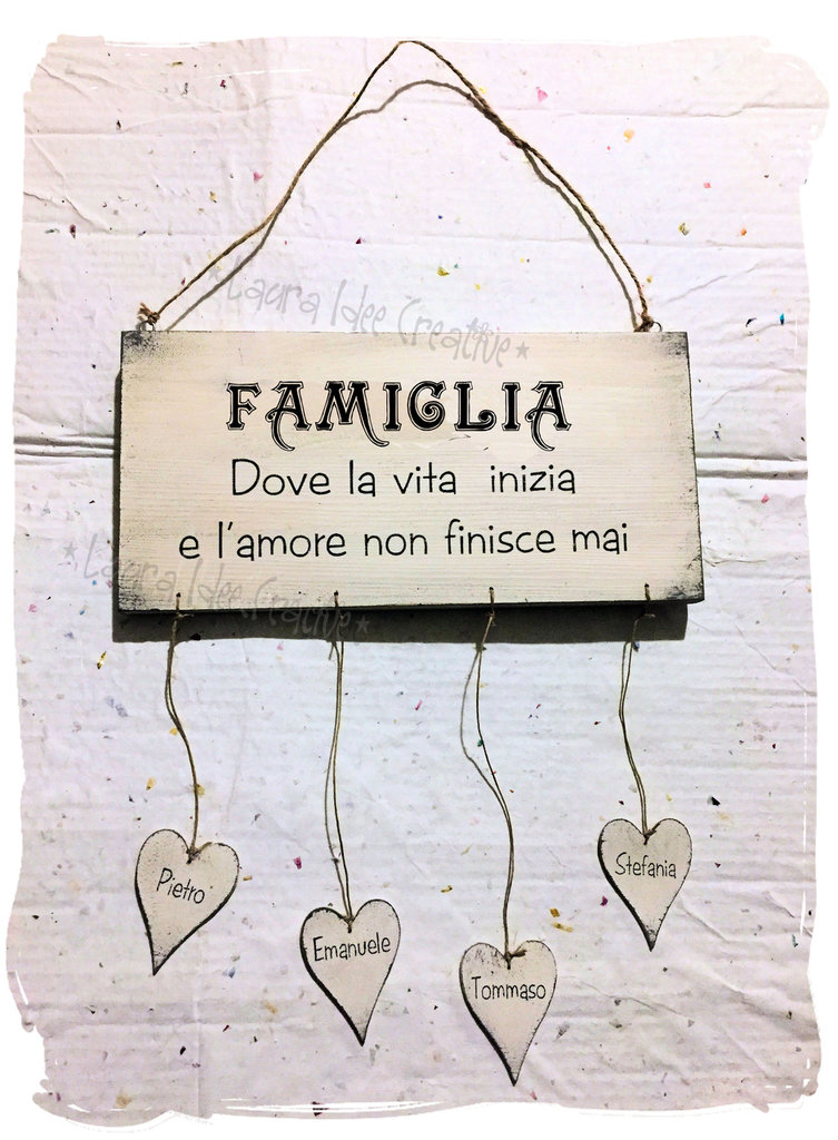 Casetta in legno Idea regalo per le Famiglie regalo casa nuova con frasi  sulla famiglia -  Italia