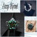 Anello STAR, in Alluminio, NERO glitter, misura regolabile