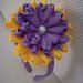 Cerchietto fiore bicolore accessorio per capelli donna e ragazza misura diametro cm9