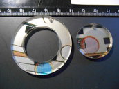 (211) - coppia ciondoli cerchi in plexiglass colorato