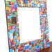 Specchio con cornice a mosaico, fatto a mano, cm. 60x60