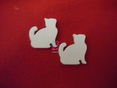 Coppia di gessetti profumati a forma di Gatto gattino segnaposto, chiudipacco, bomboniera, compleanno, gadget, idea regalo