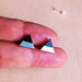 Orecchini Triangoli nero e argento, orecchini a lobo, orecchini in legno, orecchini geometrici, orecchini minimalisti, orecchini astratti
