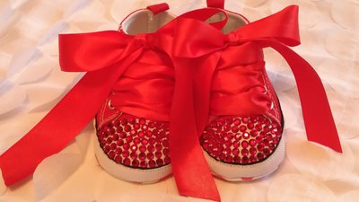 scarpe con strass e lacci in raso colore rossi scarpe con strass e lacci in raso colore rossi