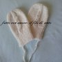 Muffole /guanti in lana alpaca con trecce