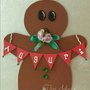 ghirlanda 50 cm fuoriporta decorazioni natalizie gingerbread omino addobbi porta