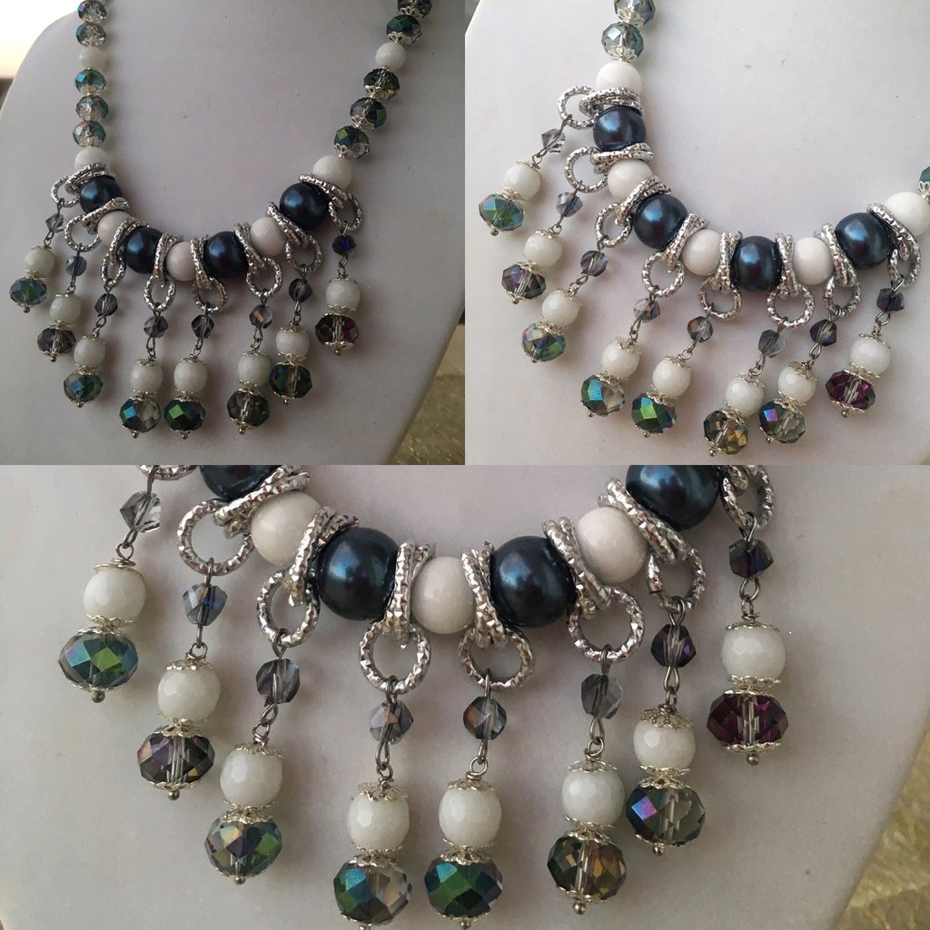 Acquista 2 Pezzi/set Collana Da Donna Finta Perla Regolabile - Foto 6