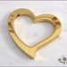 Moschettone - cuore, colore oro, 53 mm.
