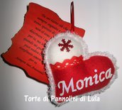 Idea regalo Natale San Valentino Cuore imbottito + nome + lettera d'amore!!. Idea regalo romantica 