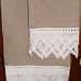 Coppia di asciugamani realizzati completamente a mano in Lino e Cotone