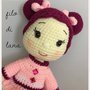 Bambola Teresa con fiocchi-bambola amigurumi-bambola uncinetto-bambola morbida