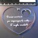 (170) ciondolo cuore con incisione in plexiglass trasparente