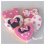 biscotti decorati tema minnie con cuori