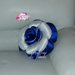 Cuscino a rosa bianco e blu