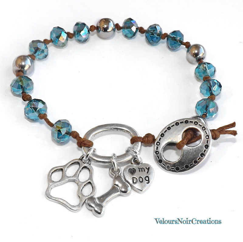 Charm Link Stile Italiano - Acciaio Inox Con Zampa Di Cane | Per Bracciali E Collane