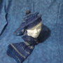Basco+ sciarpa blu