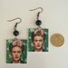 Orecchini pendenti di carta Frida Khalo