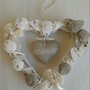 Ghirlanda fuoriporta a cuore shabby