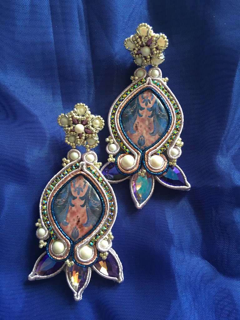 Orecchn Soutache whte-green | Goell fatt a mano, Soutache, Orecchn