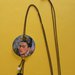 Collana lunga di carta Frida Kahlo con perle.